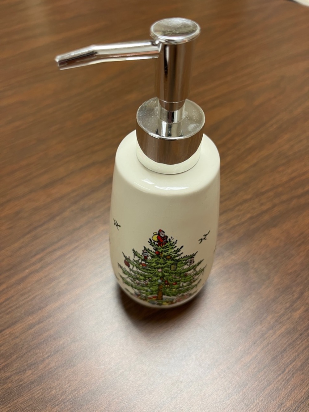 Spode Ceramic Christmas Tree Soap Dispenser
